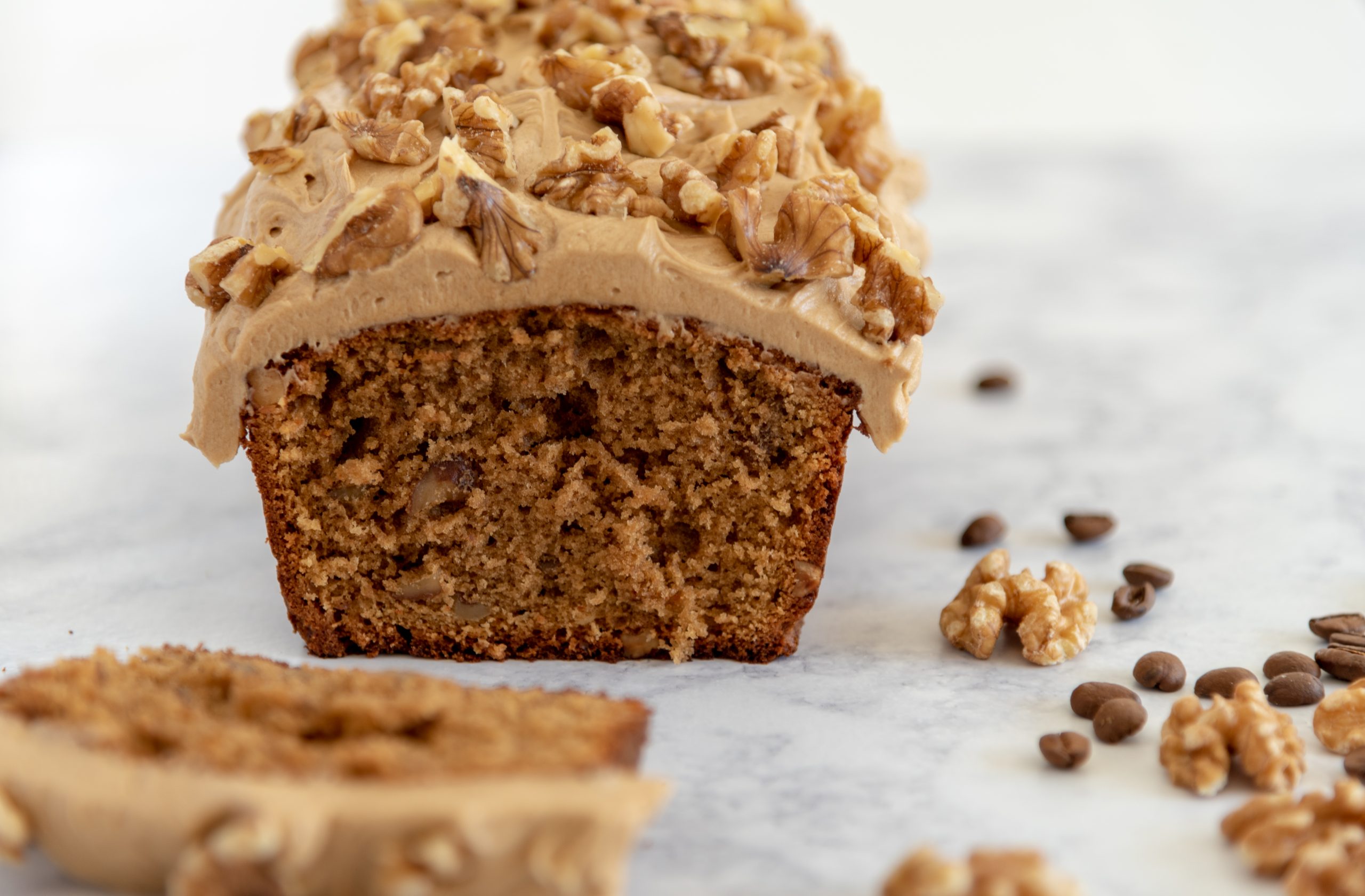 Coffee and walnut cake